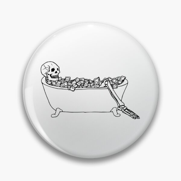 Item preview, Skeleton in bathtub filled with money, captionless designed and sold by kougan.