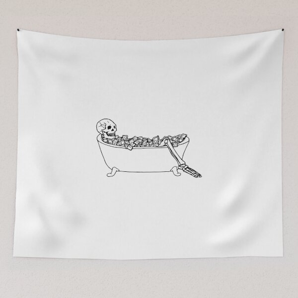 Item preview, Skeleton in bathtub filled with money, captionless designed and sold by kougan.