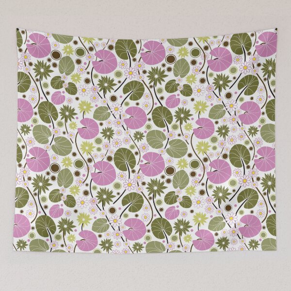 Item preview, Water Lilies Pink/Green/Yellow designed and sold by Tevi Woehl.