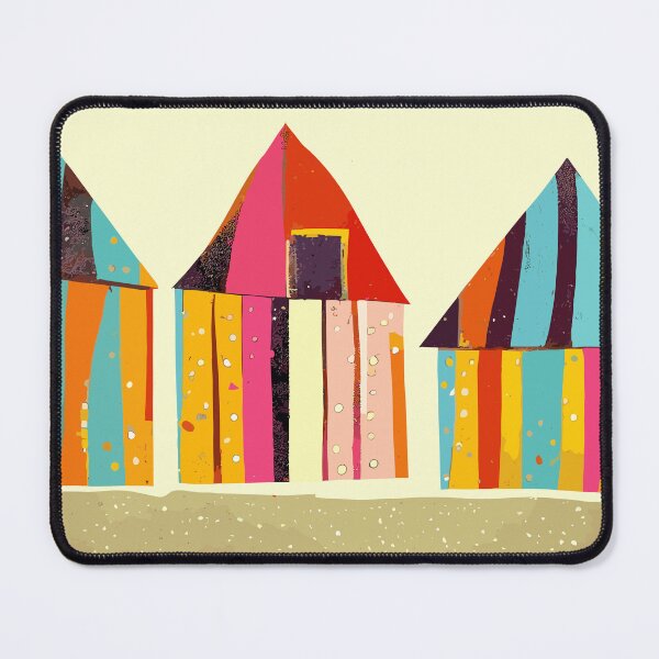 Item preview, Colourful retro beach huts designed and sold by SamJanner.