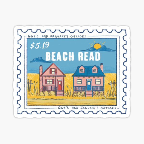 Artikel-Vorschau von Gus und January Cottage Stempel aus Emily Henry's Beach Read, designt und verkauft von busyzoo.