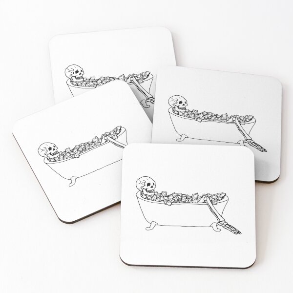 Item preview, Skeleton in bathtub filled with money, captionless designed and sold by kougan.