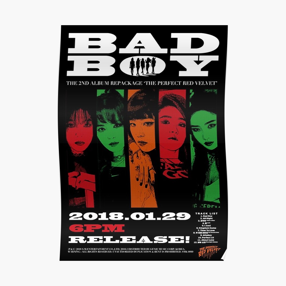 "Bad Boy Red Velvet" Poster by JBLUC Redbubble