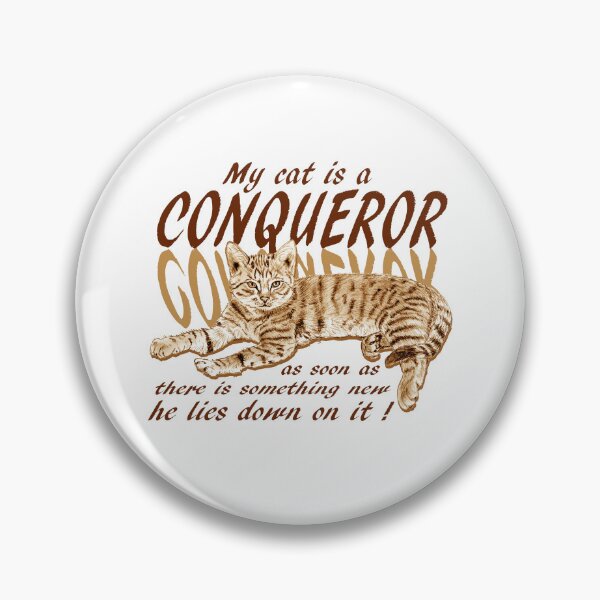 Item preview, Conquering cat - brown colorized version, text in english designed and sold by SylvieG18.