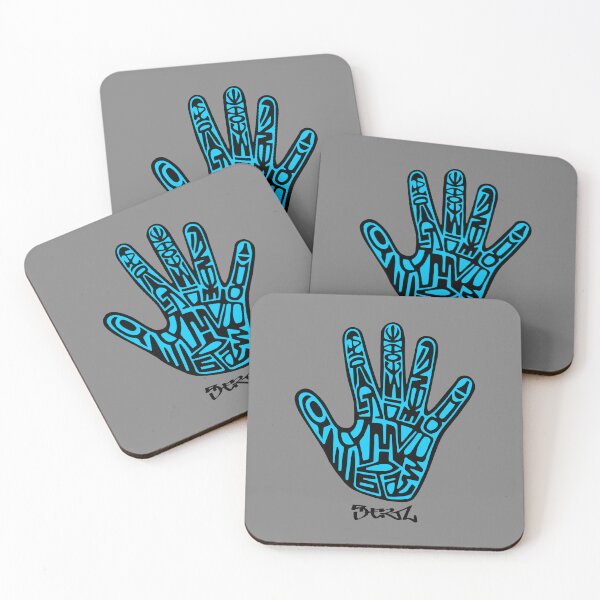 Artikelvorschau, 5 HERTZ. HAND. ABSTRAKT. Stammes. SCHWARZ UND BLAU. entworfen und verkauft von 5hertz.