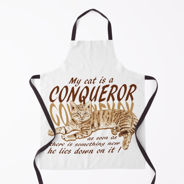 Item preview, Conquering cat - brown colorized version, text in english designed and sold by SylvieG18.