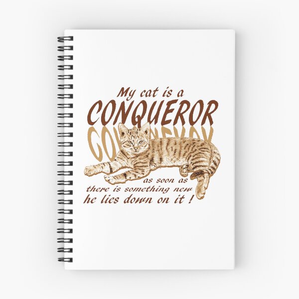 Item preview, Conquering cat - brown colorized version, text in english designed and sold by SylvieG18.