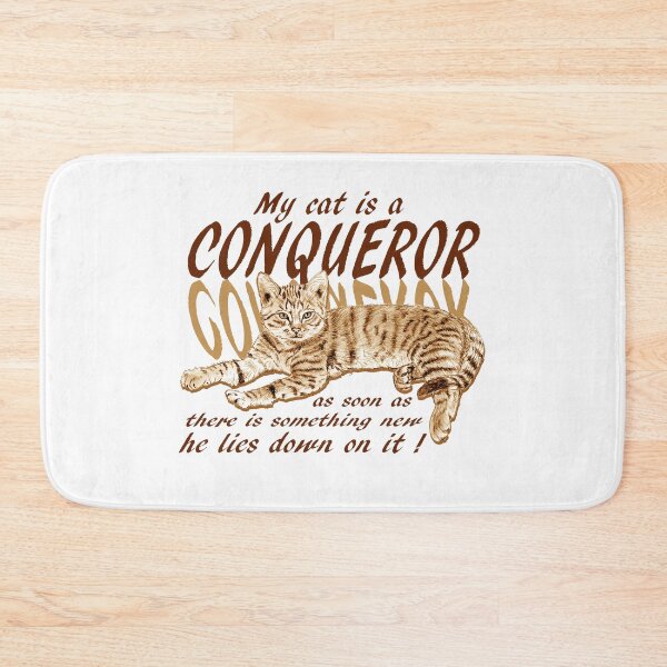 Item preview, Conquering cat - brown colorized version, text in english designed and sold by SylvieG18.