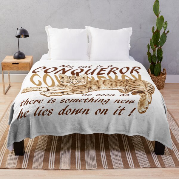Item preview, Conquering cat - brown colorized version, text in english designed and sold by SylvieG18.