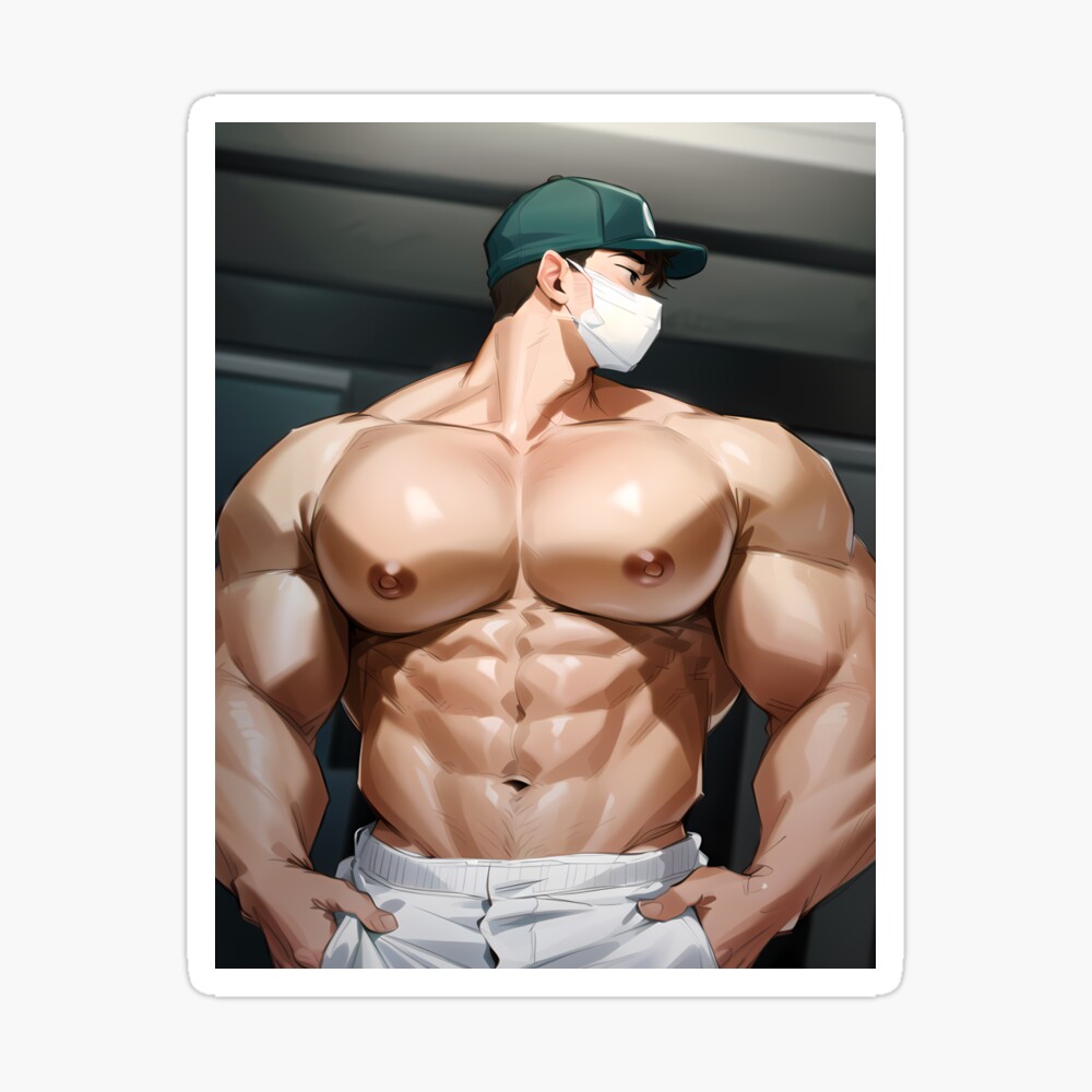 Muscular Anime Boy Poster for Sale by baraclub