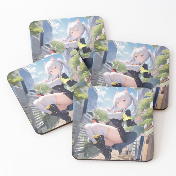 Item preview, Cat Girl Anime Waifu Summer time blues designed and sold by lifeissheep.