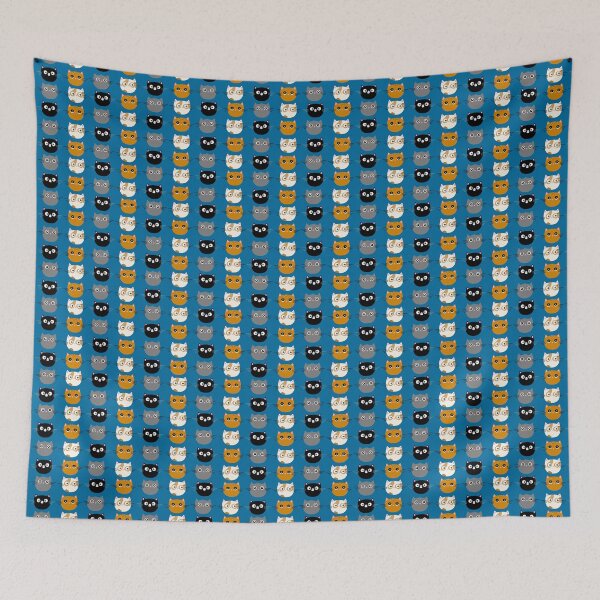 Aperçu de l'œuvre Colorful cute kittens blue créée et vendue par Midwestmama94.