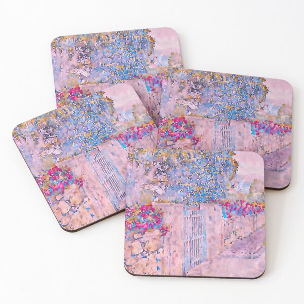Item preview, Pastel garden with coordinating abstract floral print designed and sold by Susan Gallup.