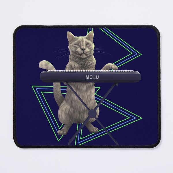 Item preview, Grey cat playing the keyboard designed and sold by Mehu.