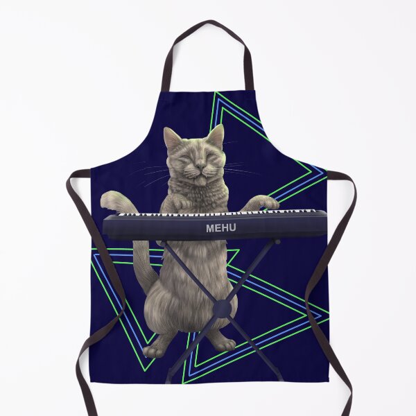 Item preview, Grey cat playing the keyboard designed and sold by Mehu.