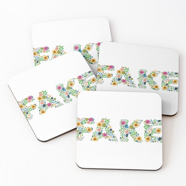 Item preview, Fake slogan in boho flowers designed and sold by RachelRebel.