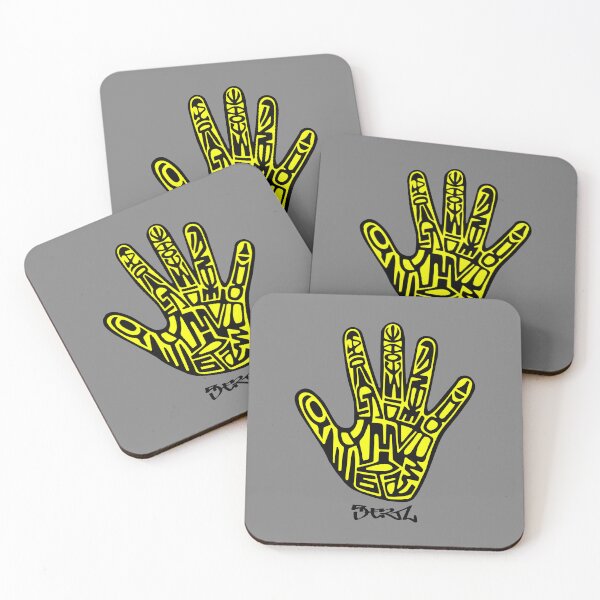 Artikelvorschau, 5 HERTZ. HAND. ABSTRAKT. Stammes. SCHWARZ UND GELB. entworfen und verkauft von 5hertz.