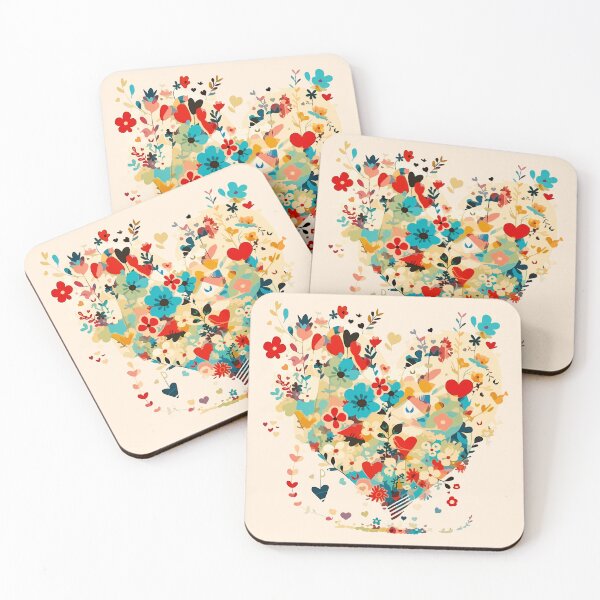 Item preview, Floral Heart: A Beautiful Design Made of Hearts and Flowers designed and sold by Nange and Gabe.