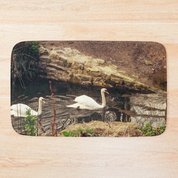 Item preview, Irish swans having an evening swim designed and sold by MoogieAndSons.