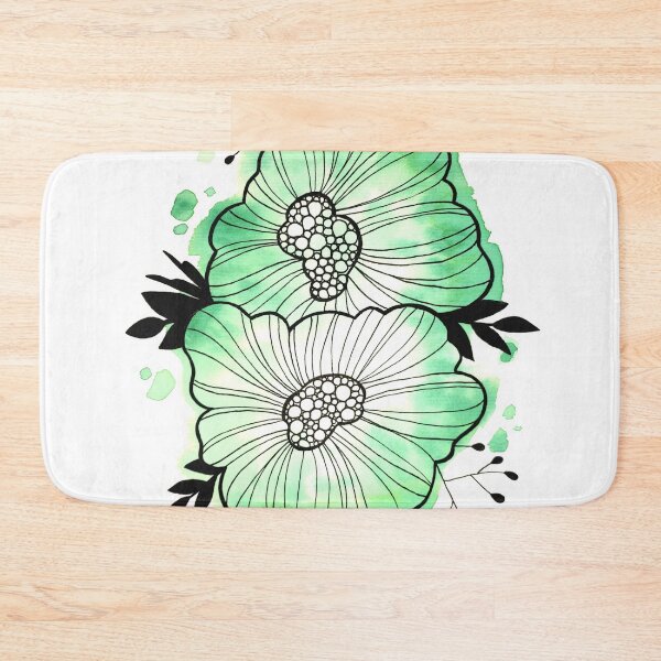 Item preview, Green Watercolor Flowers Rita designed and sold by BEATRIZKOBORI.