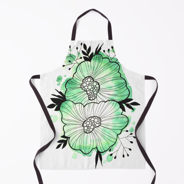 Item preview, Green Watercolor Flowers Rita designed and sold by BEATRIZKOBORI.