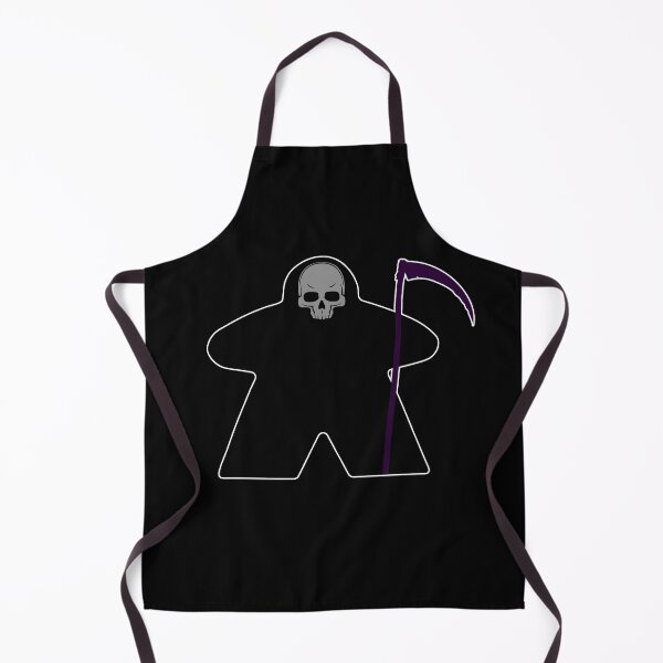 Item preview, Death Meeple's March - Halloween gift for board game lover. Meeple with grim reaper costume designed and sold by Zanda-Nerd-Shop.