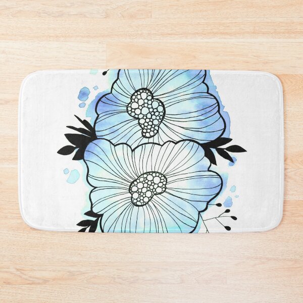 Item preview, Blue Watercolor Flowers Rita designed and sold by BEATRIZKOBORI.
