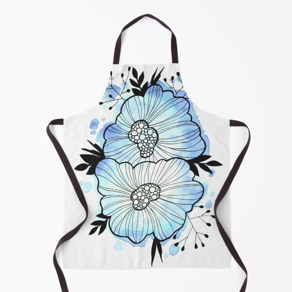 Item preview, Blue Watercolor Flowers Rita designed and sold by BEATRIZKOBORI.