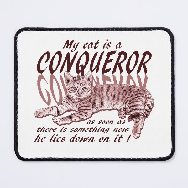 Item preview, Conquering cat - brown-red colorized version, text in english designed and sold by SylvieG18.