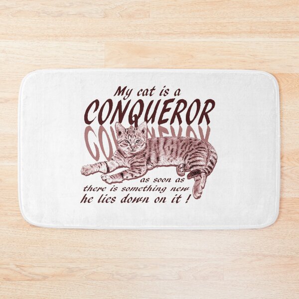 Item preview, Conquering cat - brown-red colorized version, text in english designed and sold by SylvieG18.