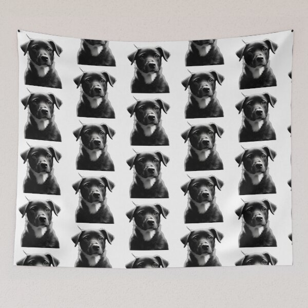 Item preview, Beautiful print of a mixed breed black dog. designed and sold by Animalissima.