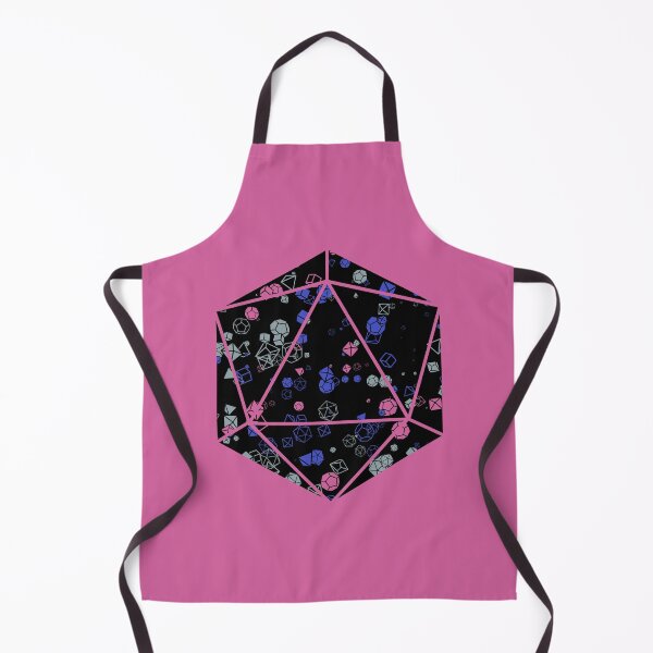 Item preview, Pink D20 Dice Hoard - Black background with pink, slate grey and blue dice designed and sold by AvengingSassy.