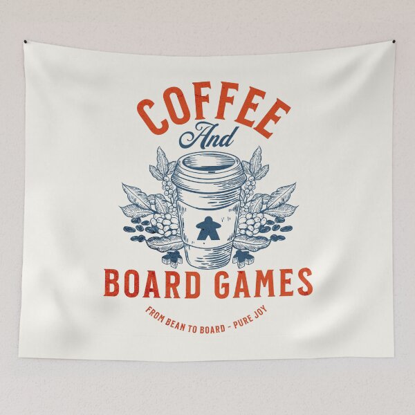 Item preview, Coffee and board games. From Bean to Board, Pure Joy! Gift for Coffee and Board Game designed and sold by Zanda-Nerd-Shop.