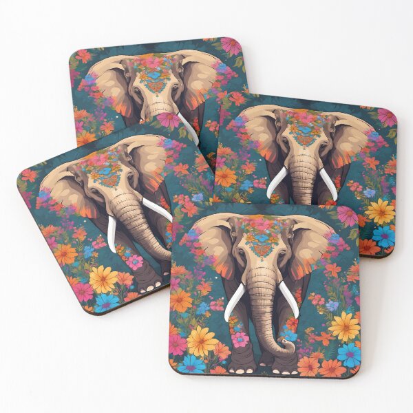 Item preview, Flower Power Elephant designed and sold by AbsoluteA.