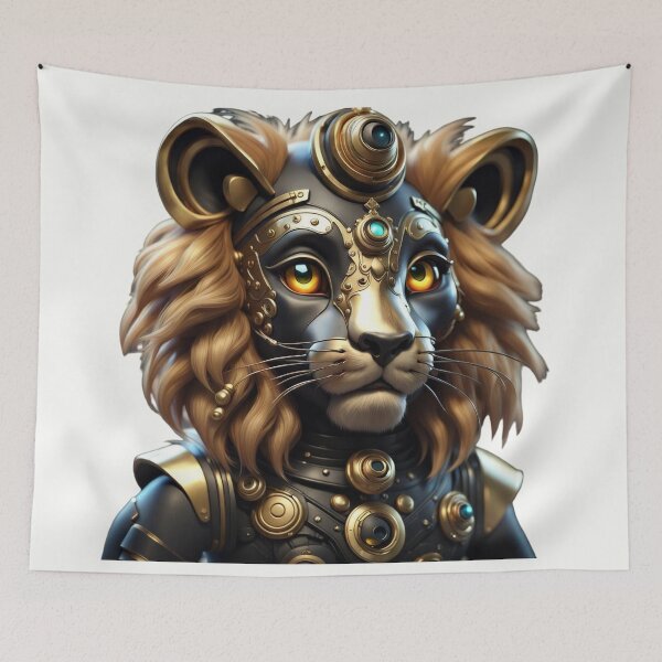 Item preview, black lion designed and sold by TodoDecoArt.
