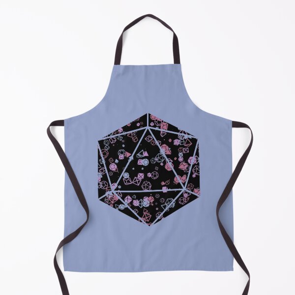 Item preview, periwinkle D20 Dice Hoard - Black background with pastel pink, purple and blue dice designed and sold by AvengingSassy.