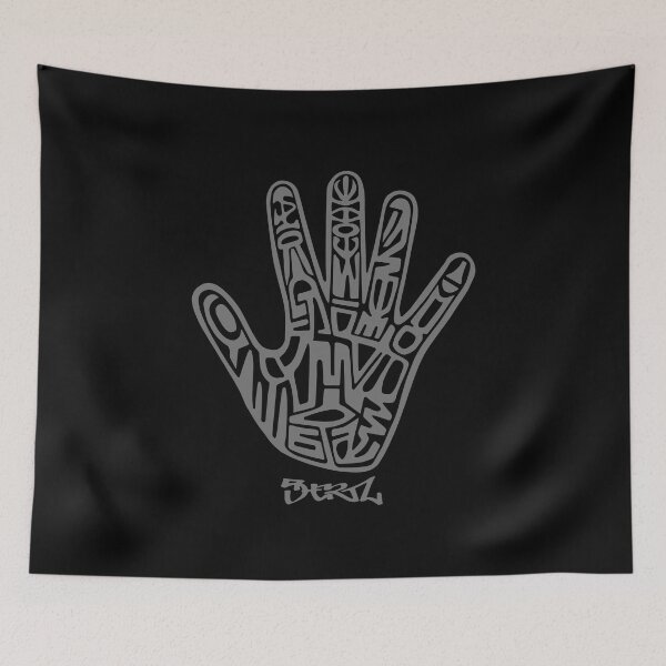Artikelvorschau, 5 HERTZ. HAND. ABSTRAKT. Stammes. GRAU. entworfen und verkauft von 5hertz.