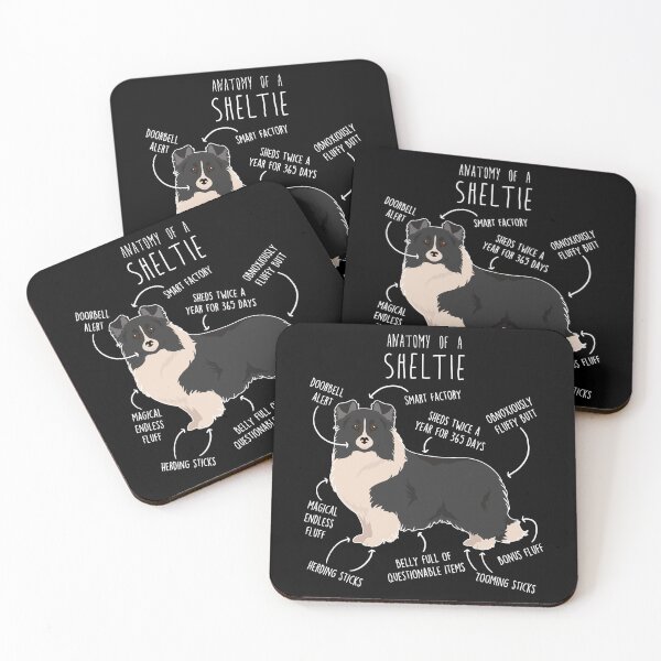 Item preview, Bi Black Sheltie Shetland Sheepdog Anatomy designed and sold by Clara Hollins.