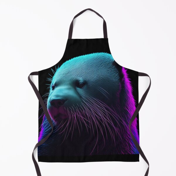 Item preview, Beautiful print of an otter that is an animal that is part of the Amazonian fauna, it is in neon style. designed and sold by Animalissima.