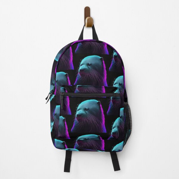 Item preview, Beautiful print of an otter that is an animal that is part of the Amazonian fauna, it is in neon style. designed and sold by Animalissima.