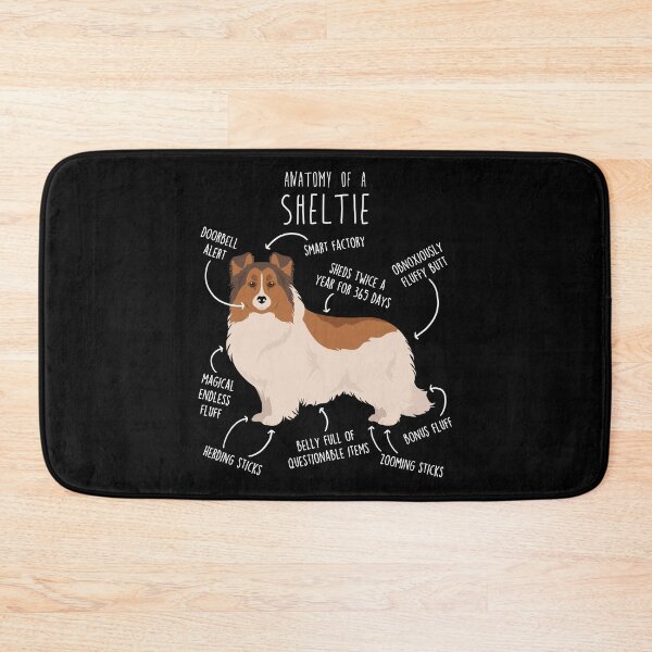 Item preview, Color Headed White Sheltie Shetland Sheepdog Anatomy designed and sold by Clara Hollins.