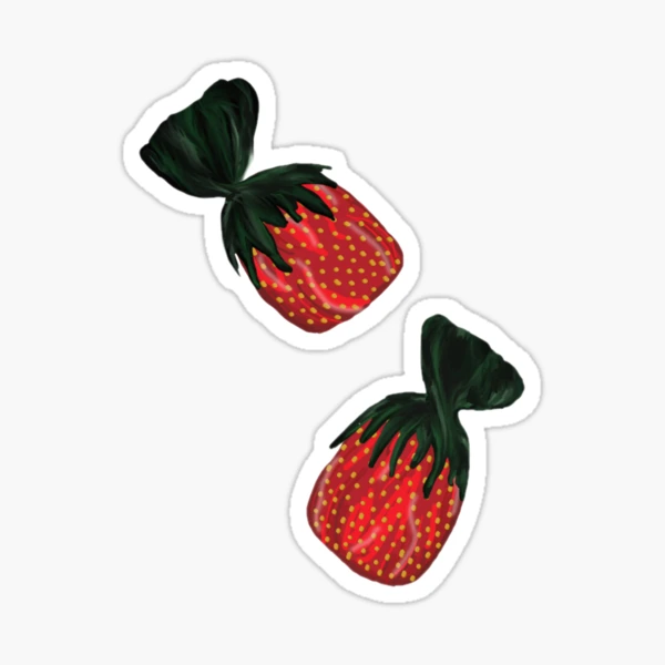 Small strawberry sticker Sticker for Sale by emmyb555