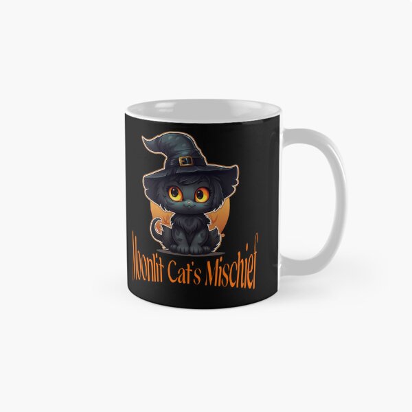 Aperçu de l'œuvre Moonlit Cat Mischief Kitten Halloween Pumpkin créée et vendue par Digiversal.