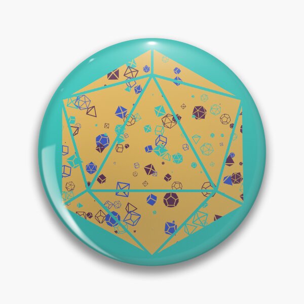 Item preview, Cyan D20 Dice Hoard - Yellow background with Blue, Cyan and mauve dice designed and sold by AvengingSassy.