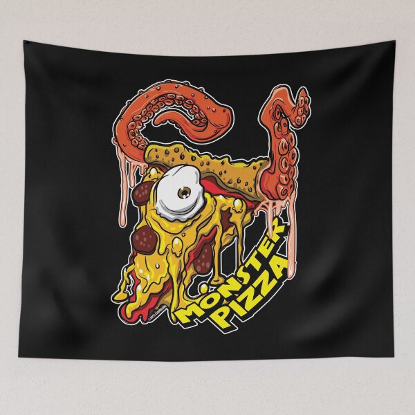 Item preview, Monster Pizza Cyclops with tentacles designed and sold by eShirtLabs.