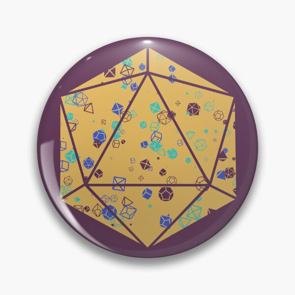 Item preview, Dark Mauve D20 Dice Hoard - Yellow background with Blue, Cyan and mauve dice designed and sold by AvengingSassy.