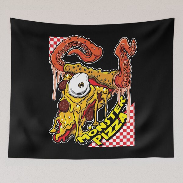 Item preview, Monster Pizza Cyclops with tentacles designed and sold by eShirtLabs.
