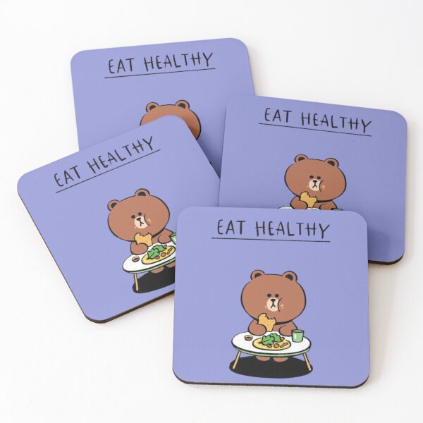 Item preview, Eat Healthy! Your message from Brown Bear❤️ designed and sold by Pandety.