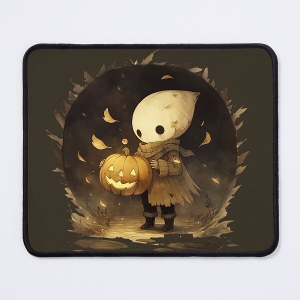 Item preview, Cute Ghost with a Pumpkin Lantern designed and sold by Immarcescible.