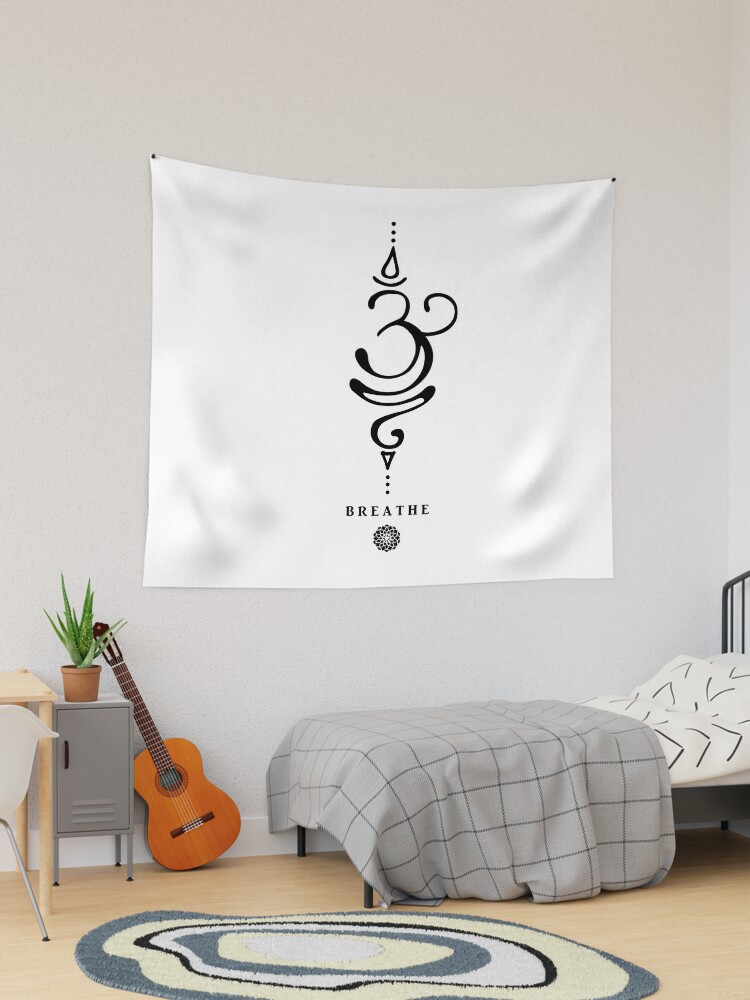 Sanskrit Breathe Symbol Tapestry for Sale by marcosty